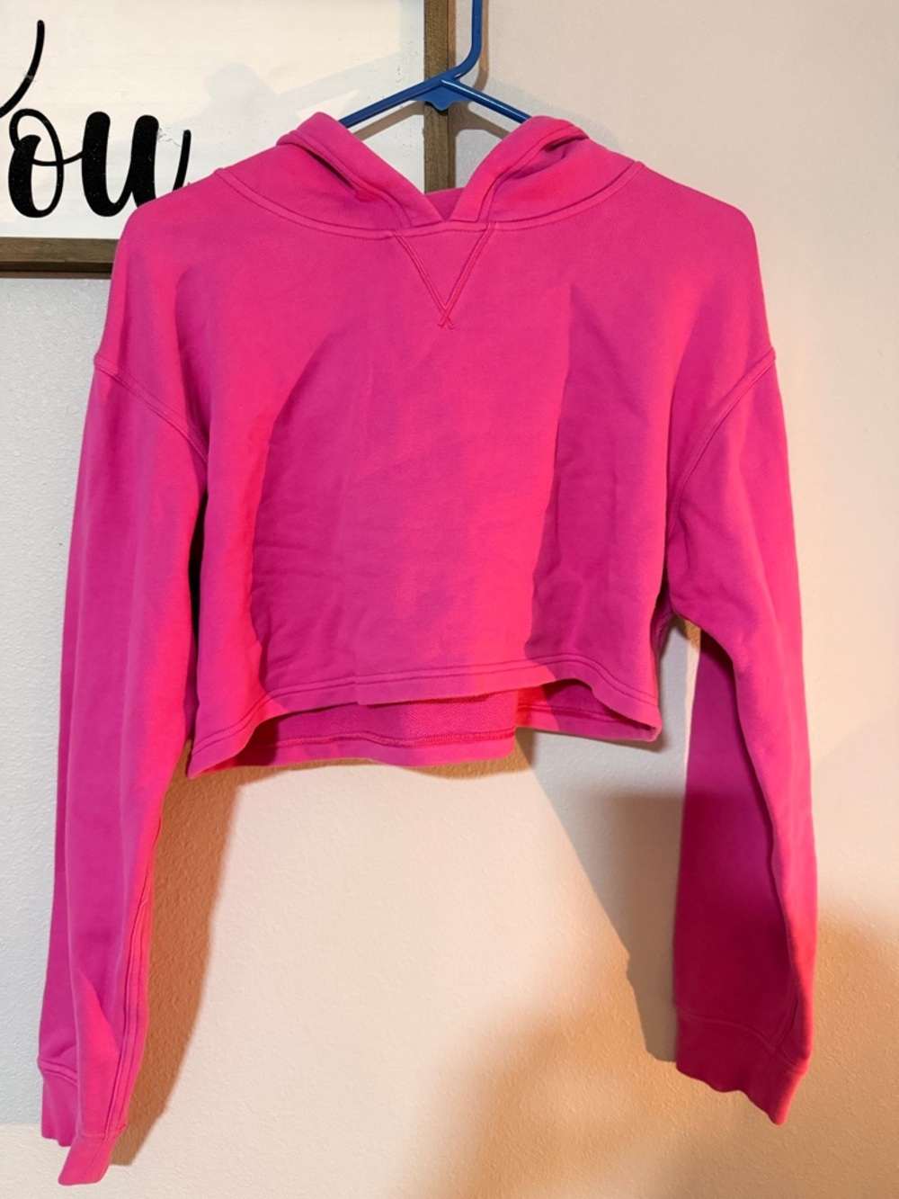 lululemon athletica Pink Cropped Hoodie